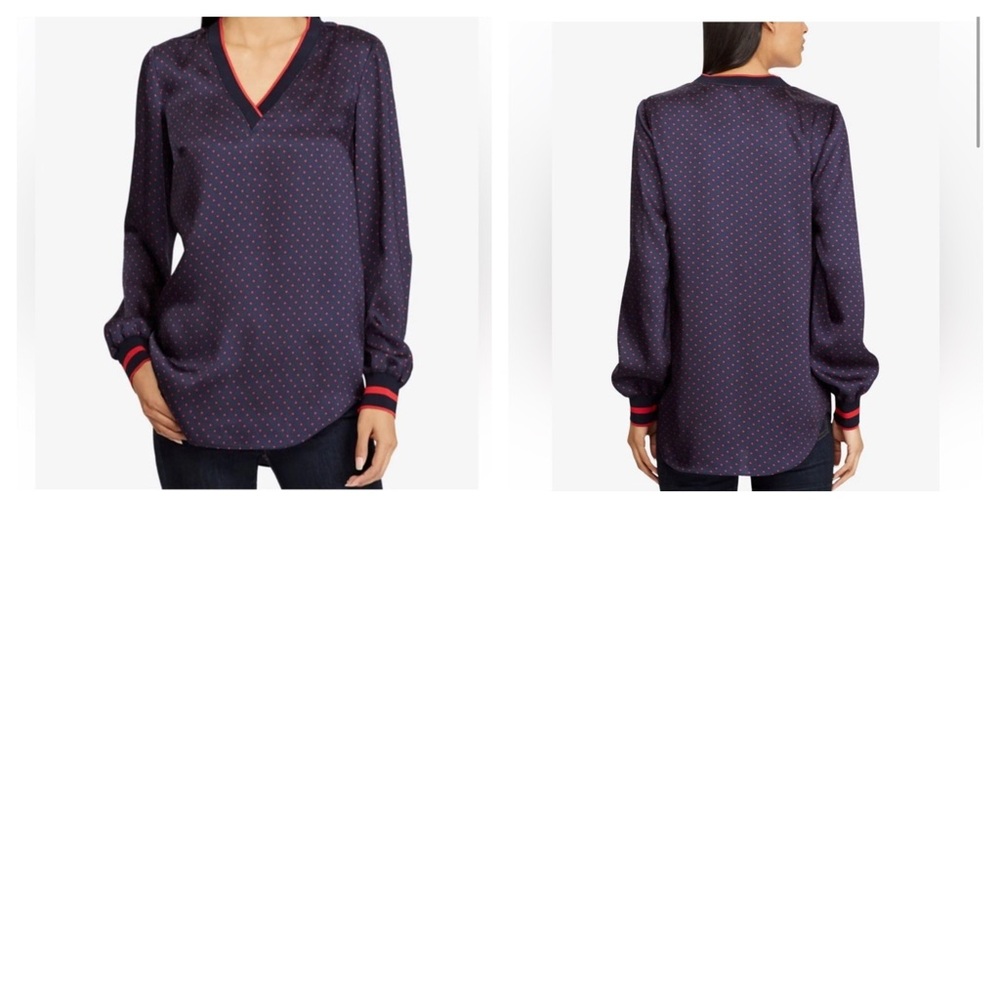 Ralph Lauren Blue Long Sleeve Relaxed Blouse